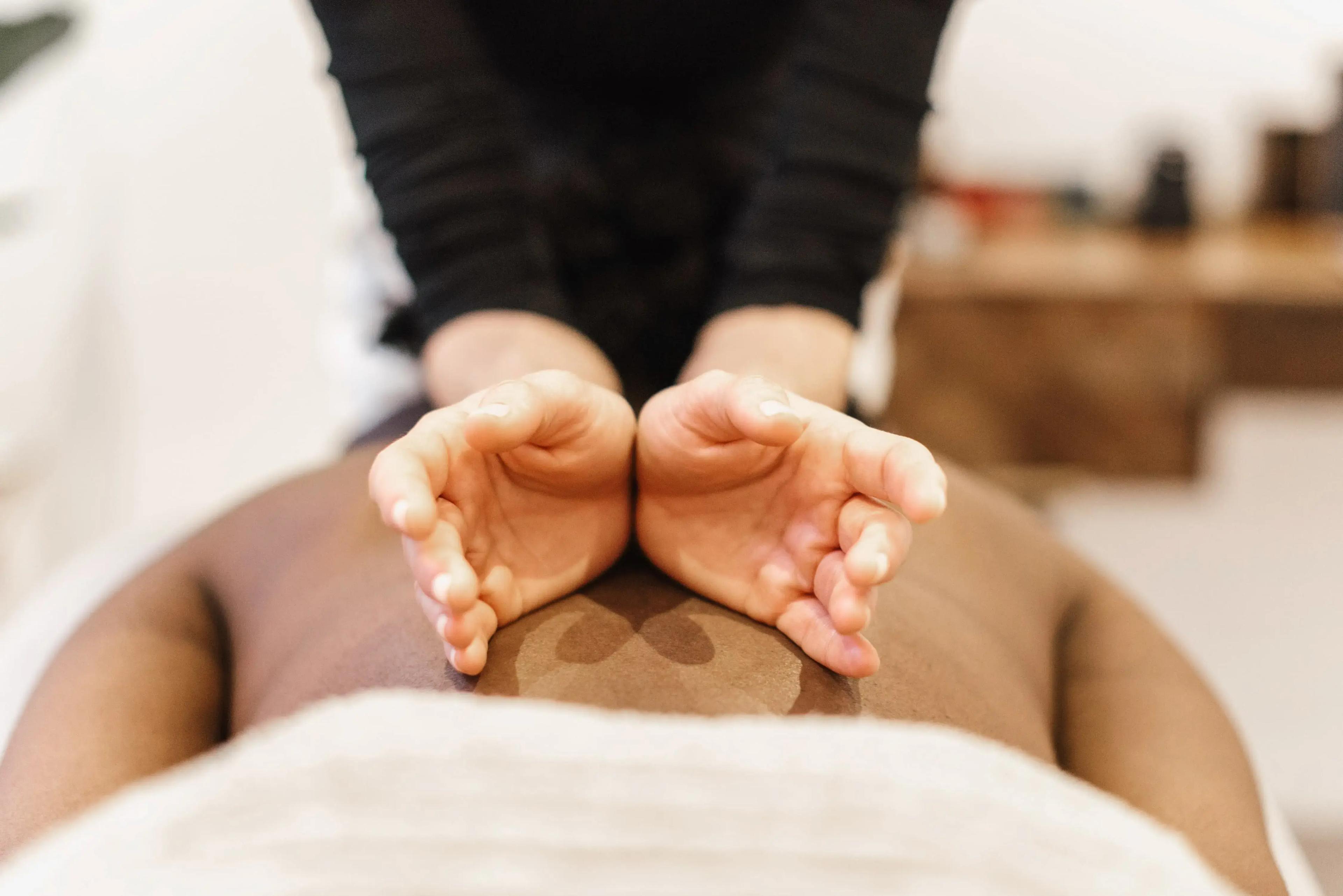 Marta's hands displayed in a peaceful and relaxing way