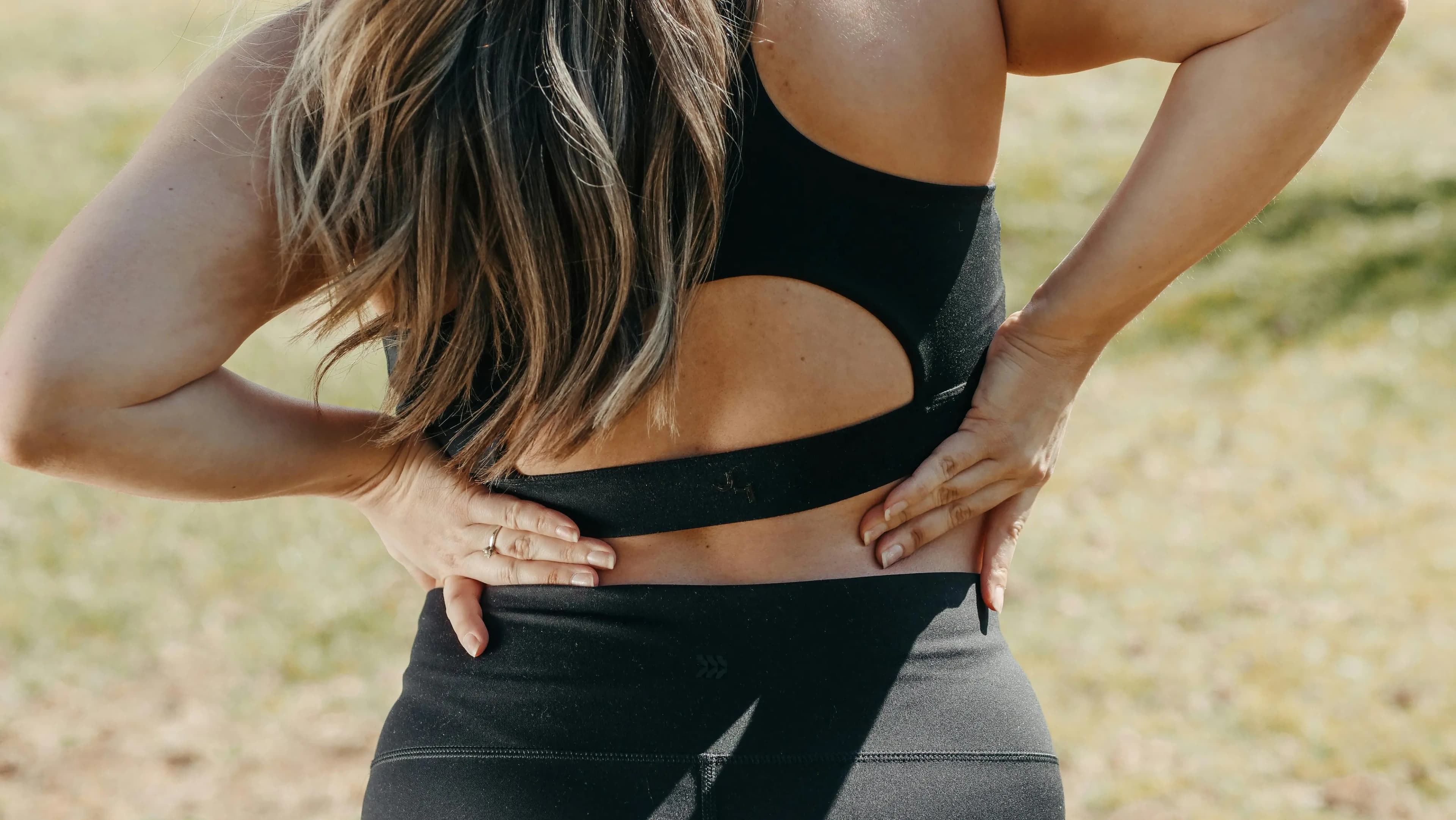 Woman stretching showing improved posture