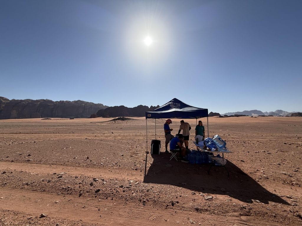 Massage Therapist at the Wadi Rum Ultramarathon